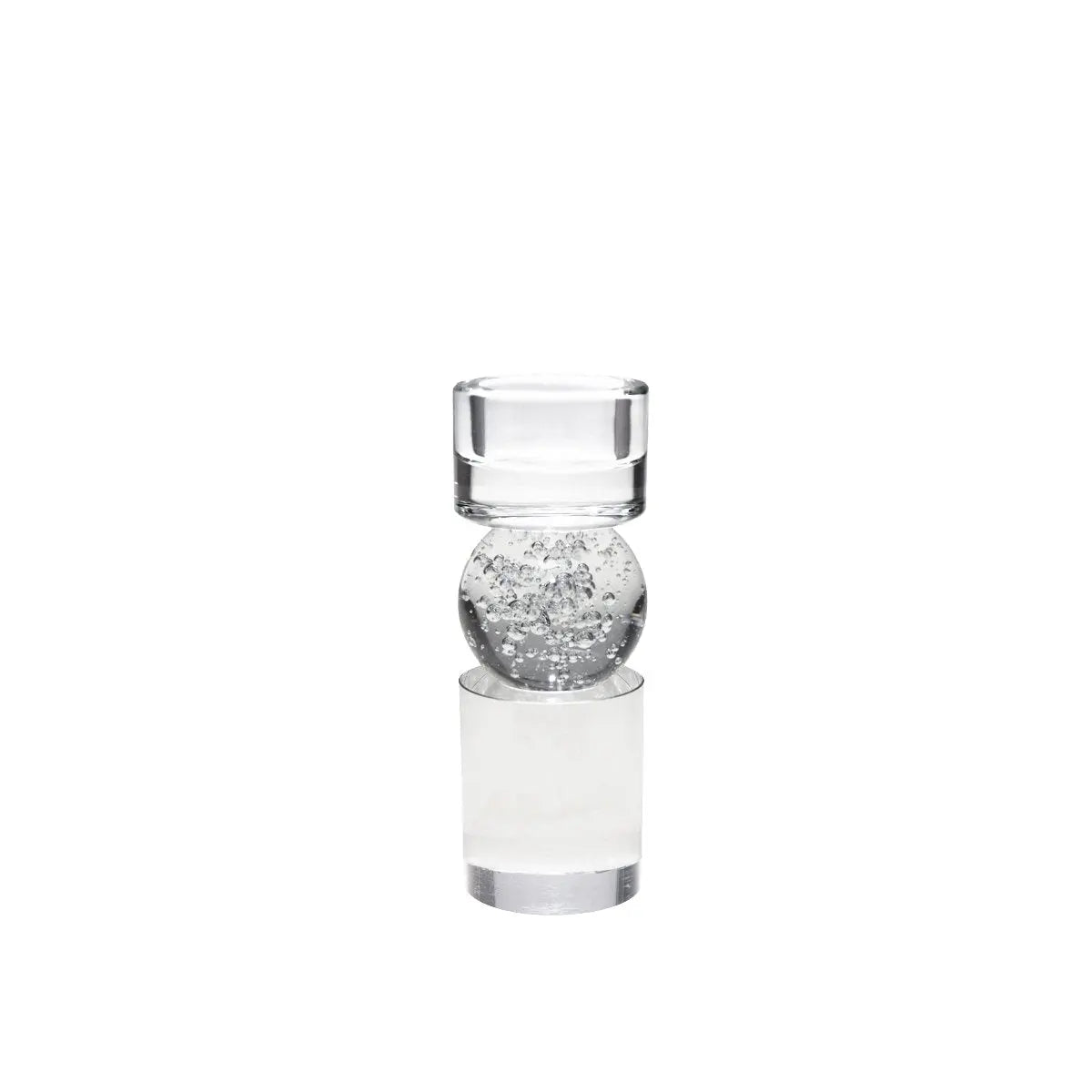 Bougeoir bulle en verre 6x6x16.2cm AULICA