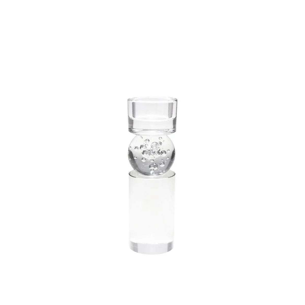 Bougeoir bulle en verre 6x6x19.5cm AULICA