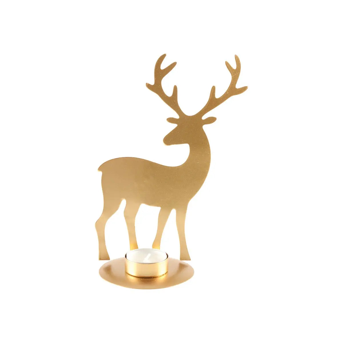 Bougeoir cerf métal doré AULICA