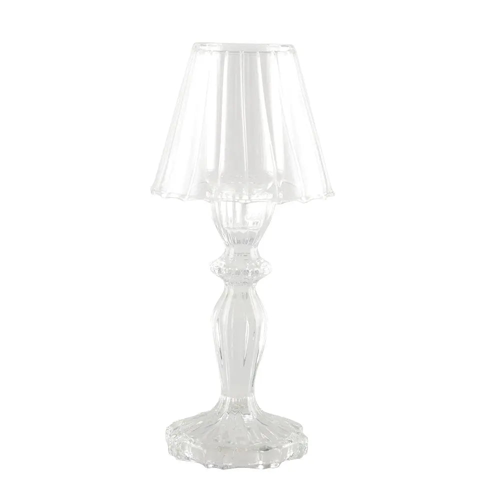 Bougeoir en verre h24.5cm AULICA