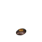 Bougeoir marron en aluminium 11.5x8.5x4cm AULICA