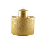 Bougeoir métal doré 16.5x16.5x11.5cm AULICA