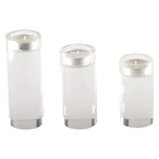 Bougeoir rond haut en verre h.10 cm AULICA