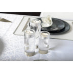 Bougeoir rond haut en verre h.10 cm AULICA