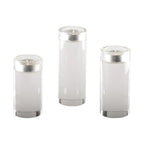 Bougeoir rond haut en verre h.10 cm AULICA