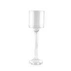 Bougeoir sur pied en cristal 10x10x35cm AULICA