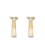 Bougeoirs ambres h16cm - lot de 2 AULICA