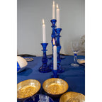 Bougeoirs bleu h5.5cm - lot de 2 AULICA