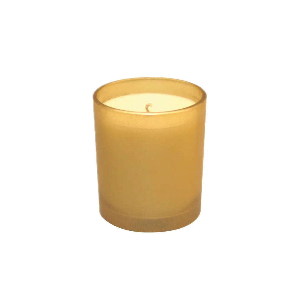 Bougie dorée parfum vanille 7x7x8cm AULICA