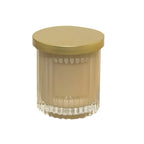 Bougie marron avec couvercle doré parfum coco AULICA