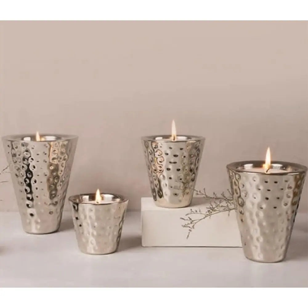 Bougie martelé argent grand modèle AULICA