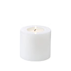 Bougie permanente Cornelius (hauteur 9 cm, ø 10 cm), blanche, photophore résistant à la chaleur 90° EDZARD-SHOP.com