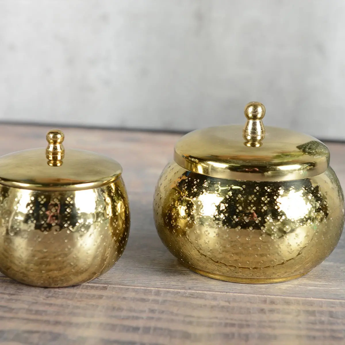 Bougie ronde doré petit modèle AULICA