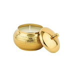 Bougie ronde dorée grand modèle AULICA