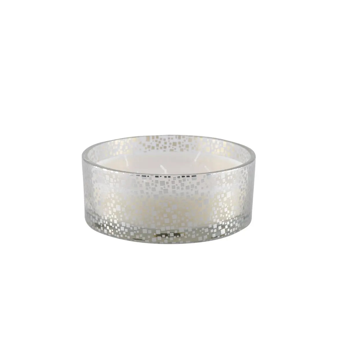 Bougie vanille pot en verre argent AULICA