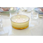 Bougie vanille pot en verre doré AULICA