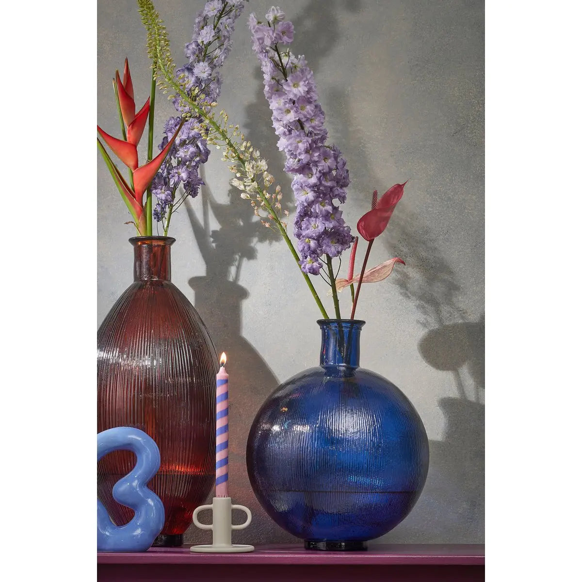 Bouteille décorative de Firenza Bleu Foncé Mica Decorations