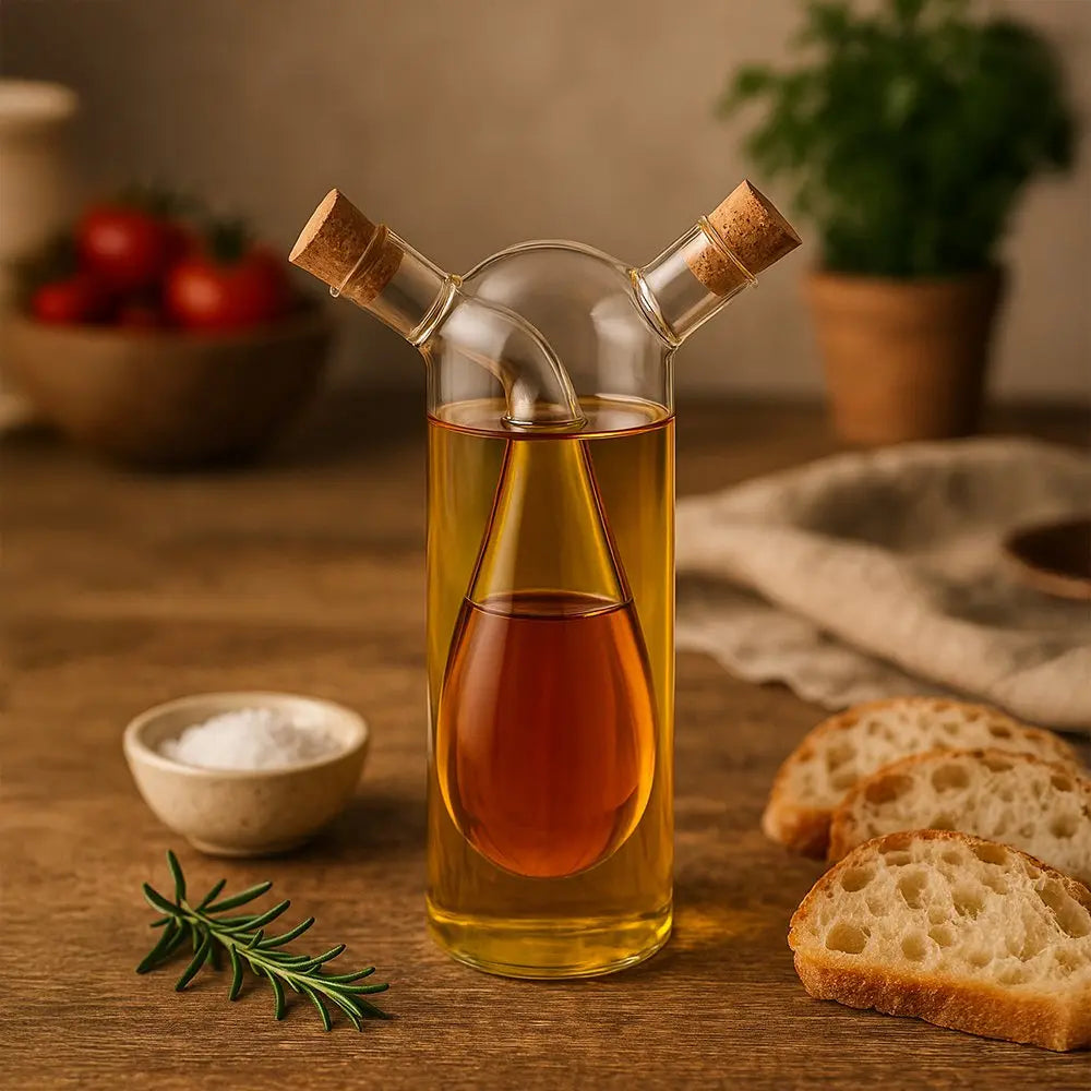 Bouteille huile et vinaigre en verre 340ml et 90ml AULICA