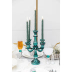 CHANDELIER 5 FEUX TURQUOISE H35CM AULICA