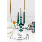 CHANDELIER 5 FEUX TURQUOISE H35CM AULICA