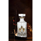 Carafe à whisky en verre avec détails dorés 700ml AULICA