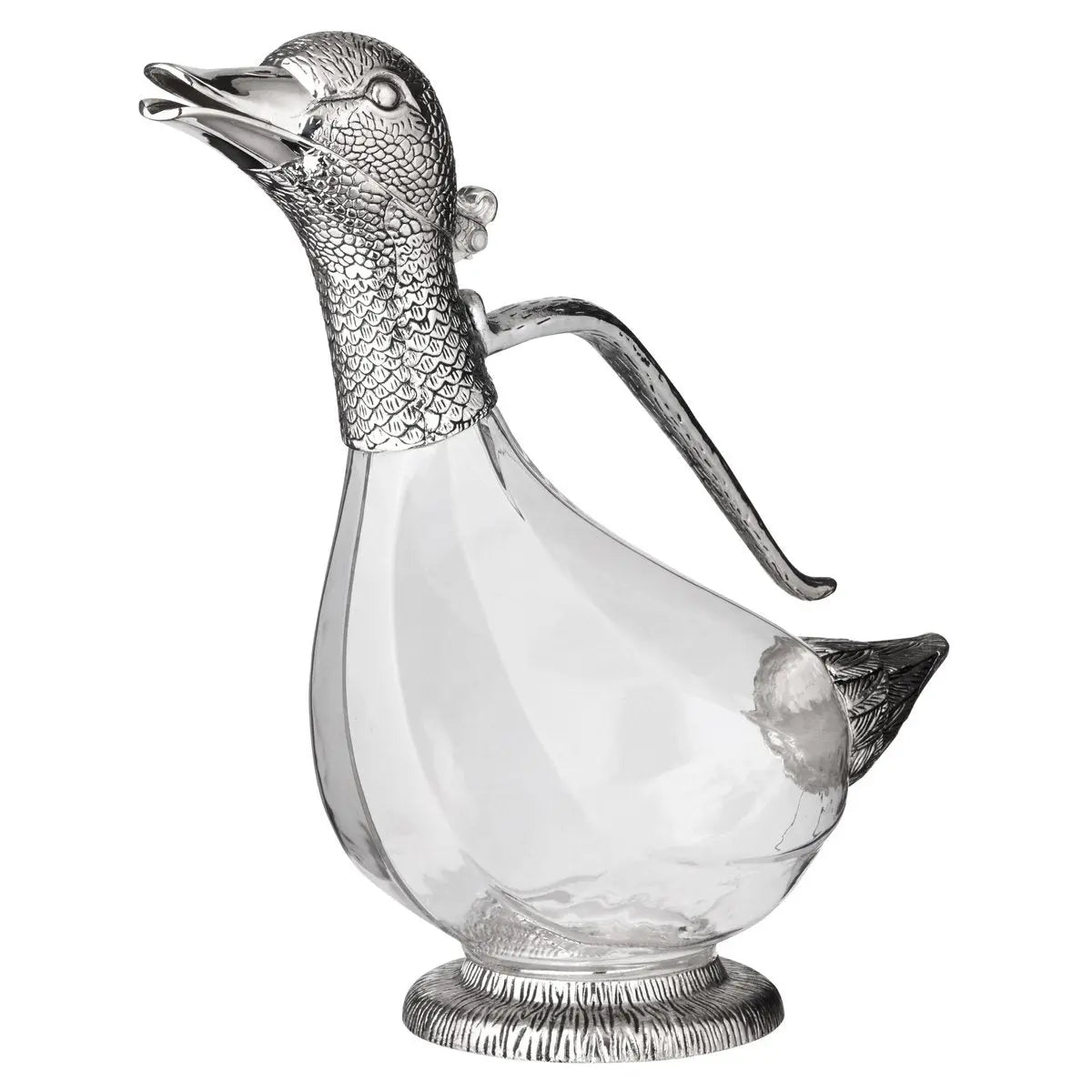 Carafe carafe EDZARD carafe Daisy, éléments élégants en métal argenté, hauteur 26 cm, capacité 0,9 litre EDZARD-SHOP.com