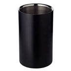 Cave à vin EDZARD Pearl, double paroi, extérieur noir mat, intérieur en acier inoxydable, hauteur 20 cm, ø 12 cm EDZARD-SHOP.com