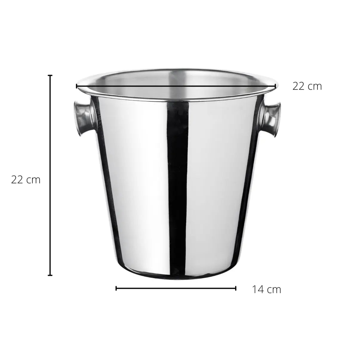 Champagne Kühler Joey, lot de 3, Ø 21 cm, Edelstahl EDZARD-SHOP.com