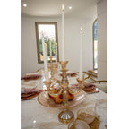 Chandelier 3 feux ambre h35cm AULICA