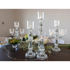Chandelier 3 feux transparent h35cm AULICA