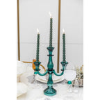 Chandelier 3 feux turquoise h35cm AULICA