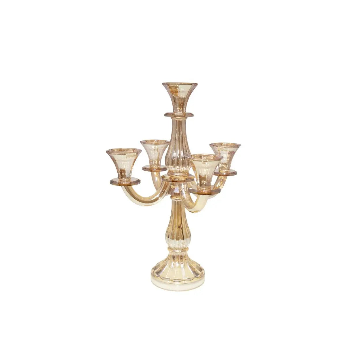 Chandelier 5 feux ambre h35cm AULICA