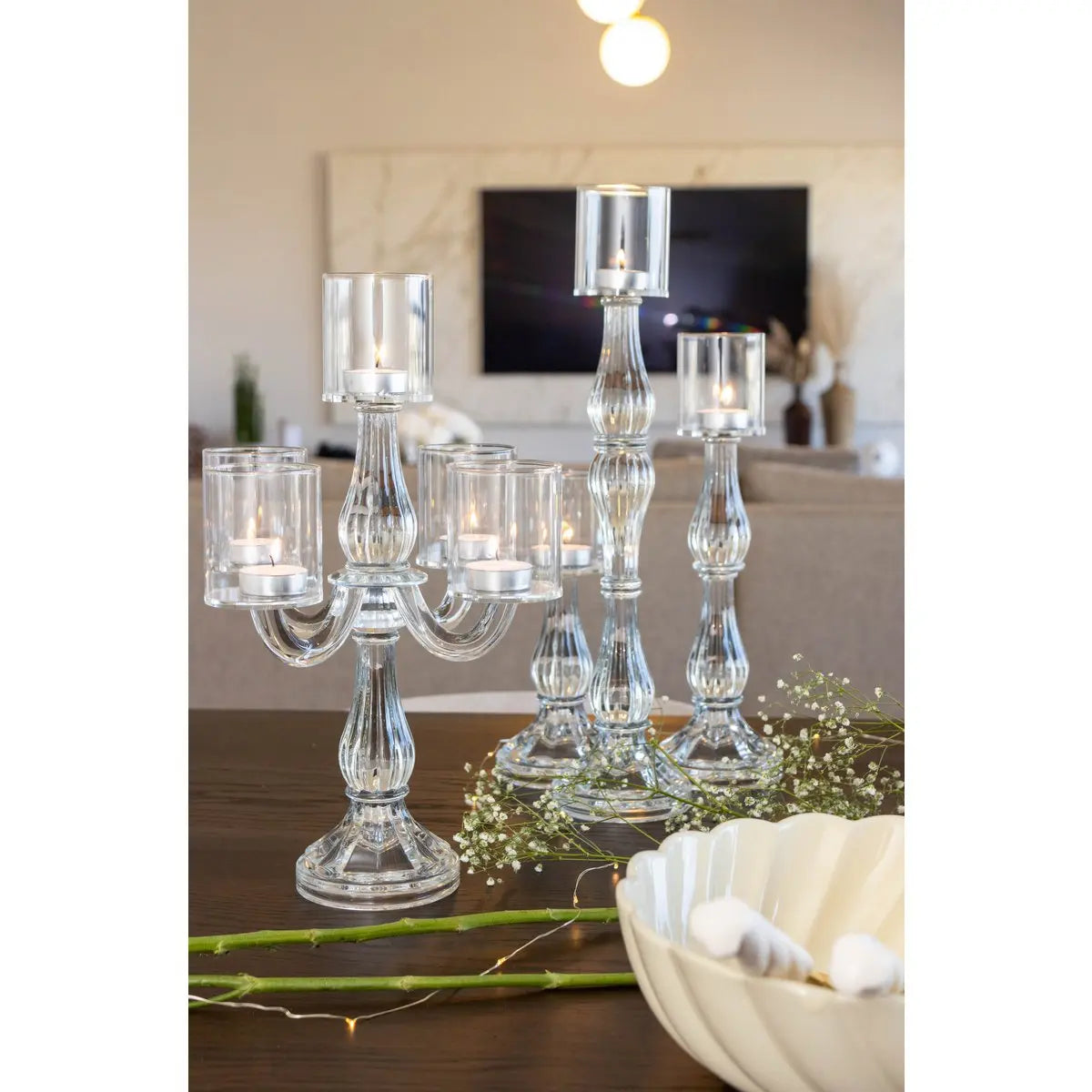 Chandelier transparent petit modèle h21cm AULICA