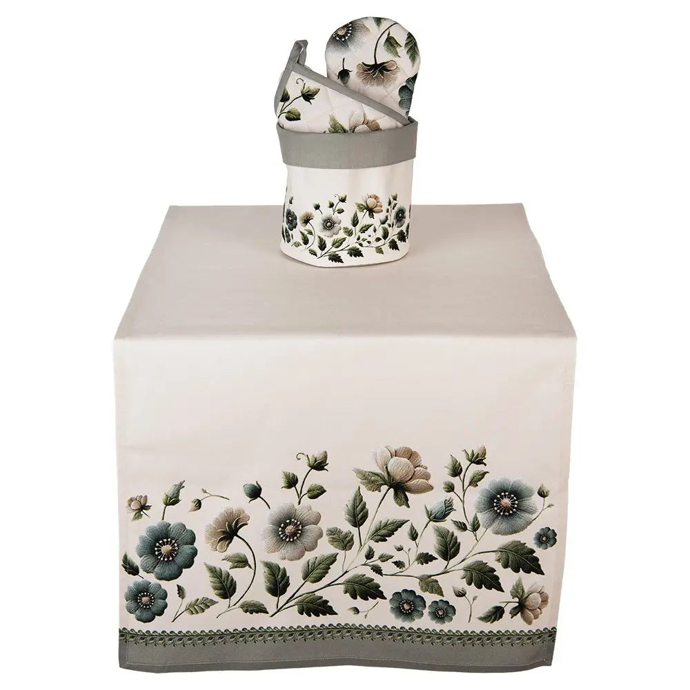 Chemin de table 50x140 cm Beige Coton Clayre & Eef.