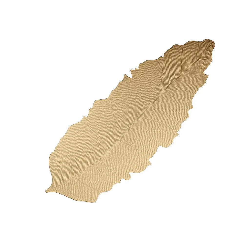 Chemin de table feuille dorée 90x34cm AULICA