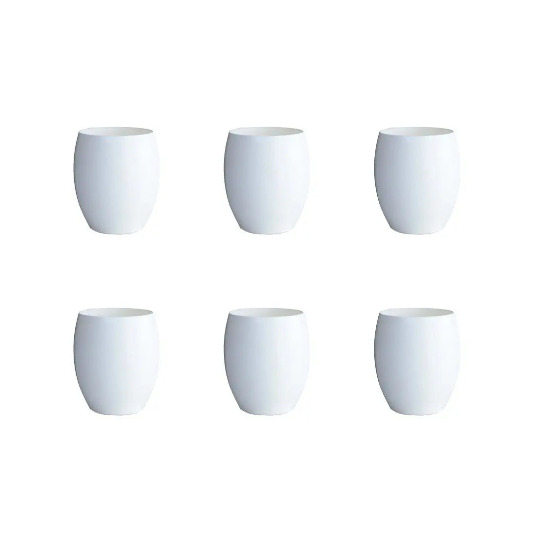 Chopes basses blanches en acrylique - lot de 6 AULICA