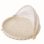 Cloche à fromage blanche nacrée AULICA