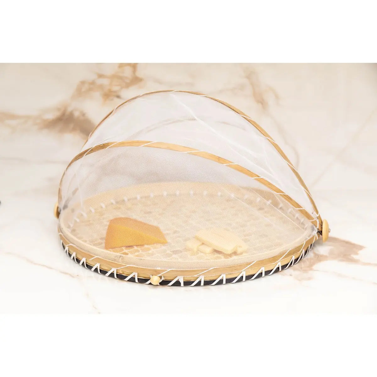 Cloche à fromage blanche nacrée AULICA