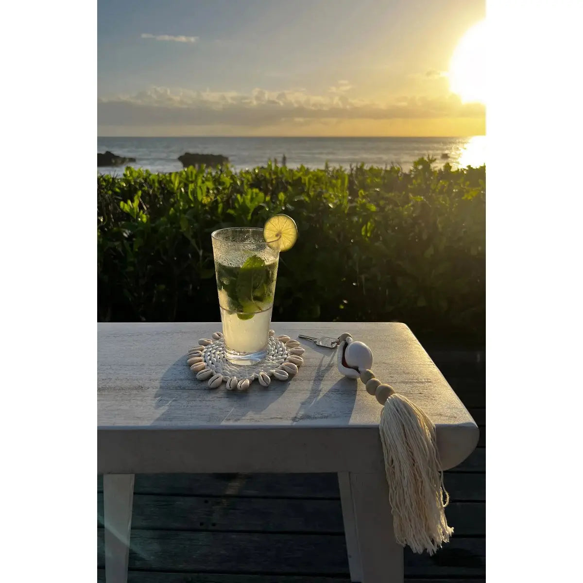 Coaster en coquillage Seagrass - Blanc Bazar Bizar Living