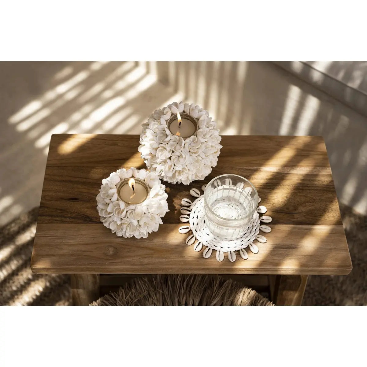 Coaster en coquillage Seagrass - Blanc Bazar Bizar Living