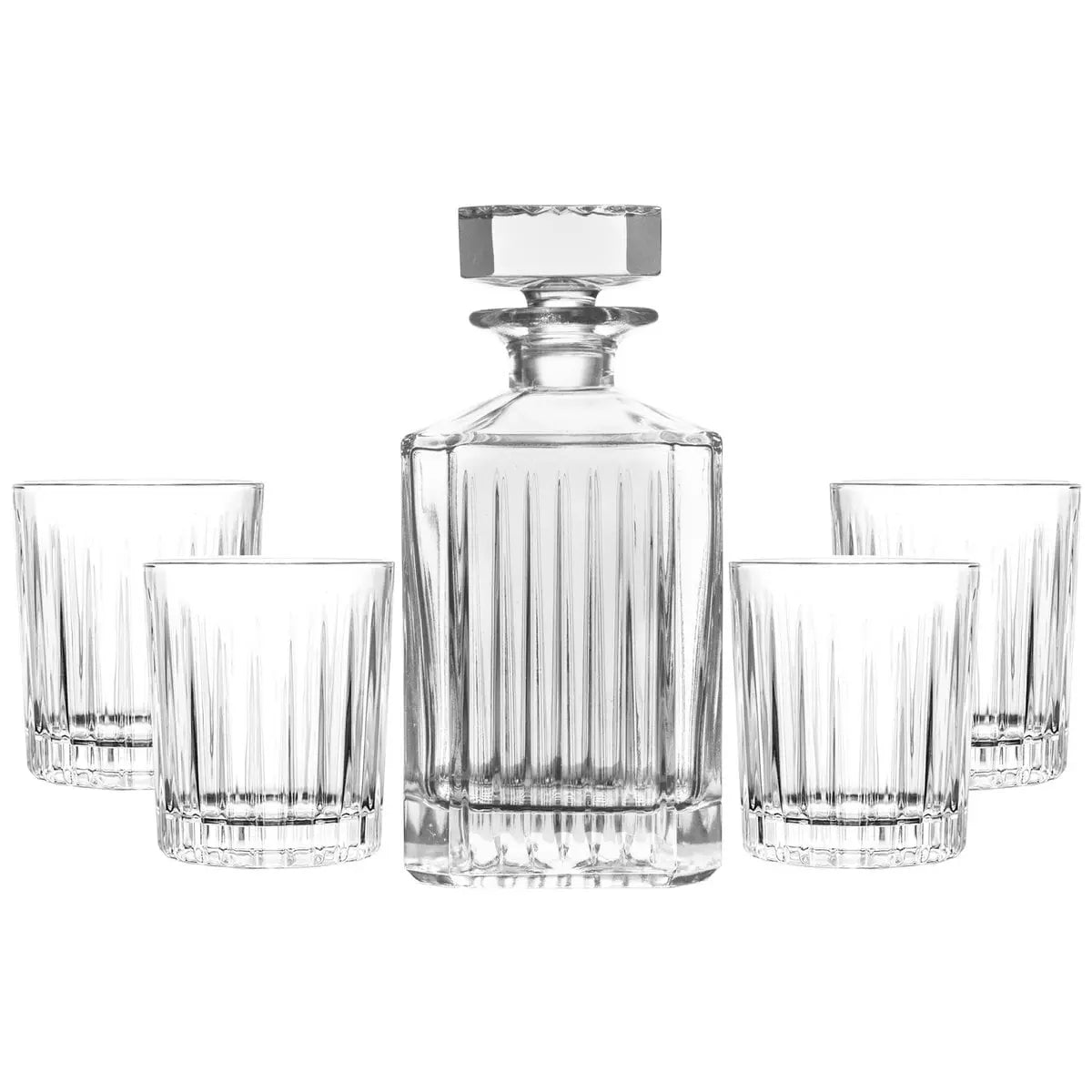 Coffret whisky en verre avec carafe 850ml et 4 verres 300ml AULICA