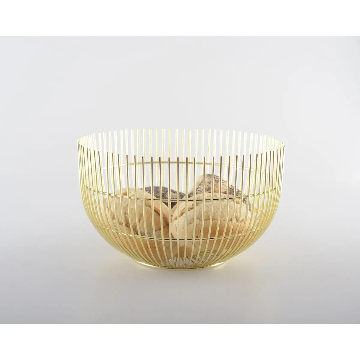 Corbeille à pain dorée grand modèle 20x20x12cm AULICA