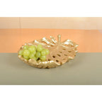 Coupe à fruits feuille dorée 31x25x5cm AULICA