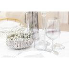 Coupe décorative argent brillant 20x20x8cm AULICA
