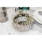 Coupe décorative argent brillant 20x20x8cm AULICA