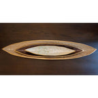 Coupe décorative blanche en aluminium 50x10.5x3.5cm AULICA