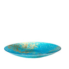 Coupe décorative bleue et dorée 39.5x39.5x6.5cm AULICA