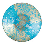 Coupe décorative bleue et dorée 39.5x39.5x6.5cm AULICA