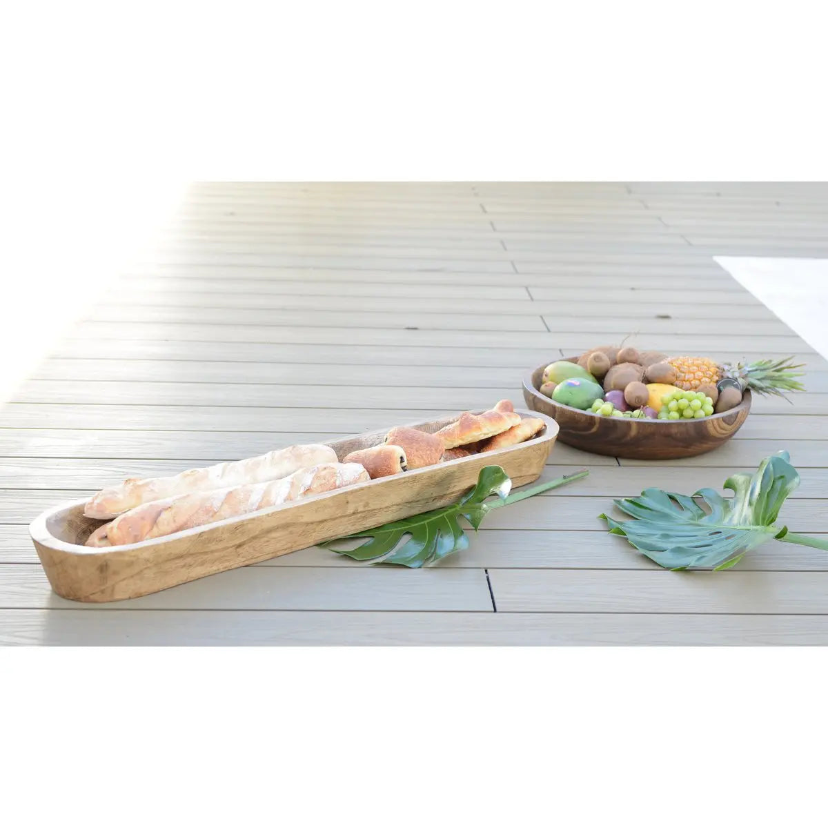 Coupe décorative en bois 100x22x10cm AULICA