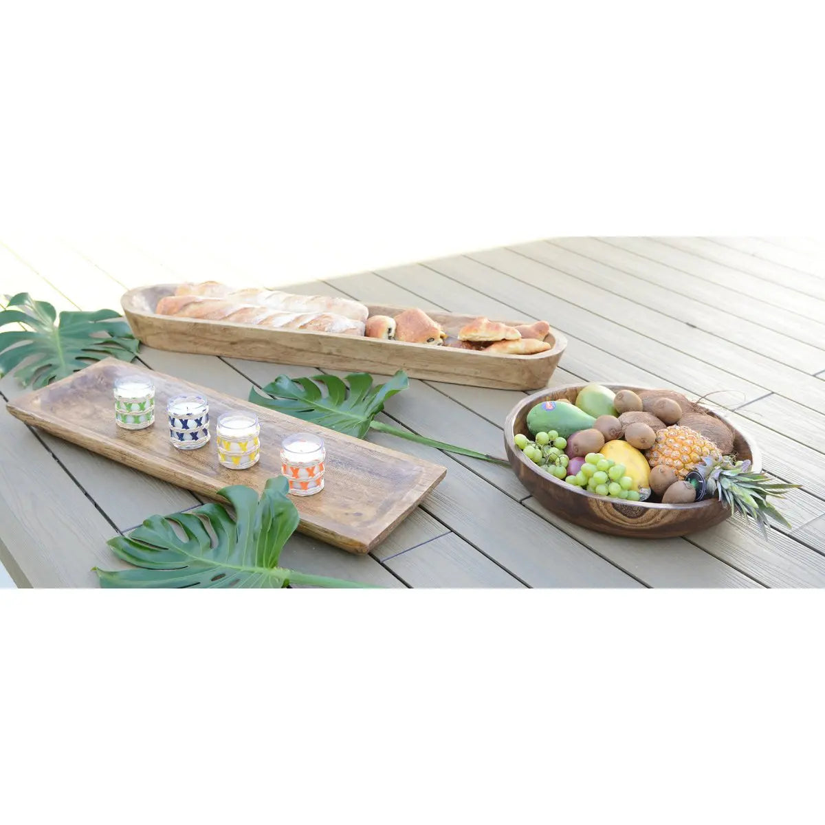 Coupe décorative en bois 100x22x10cm AULICA